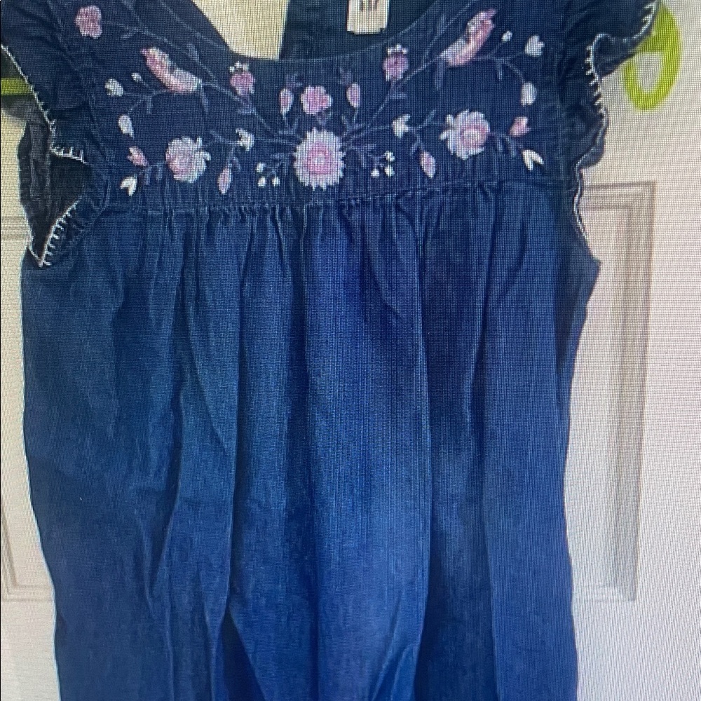 Embroidered Denim Skirt